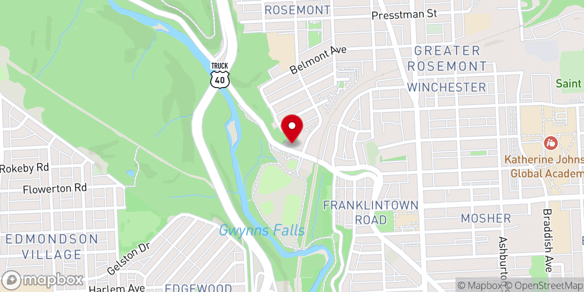Map showing location of Liberty Outreach Center Inc