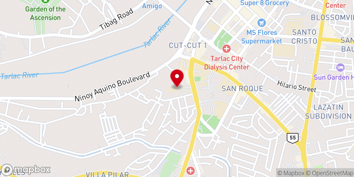 Map showing location of TFBC Worship Center