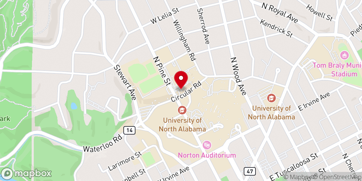 Map showing location of LaGrange Church