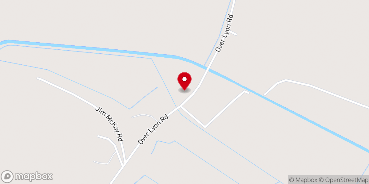 Map showing location of Wilson Chapel Baptist Church