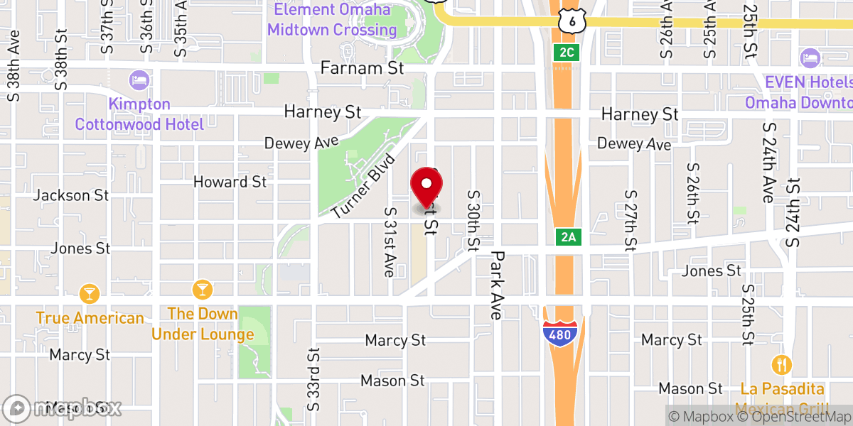 Map showing location of First Lutheran Church
