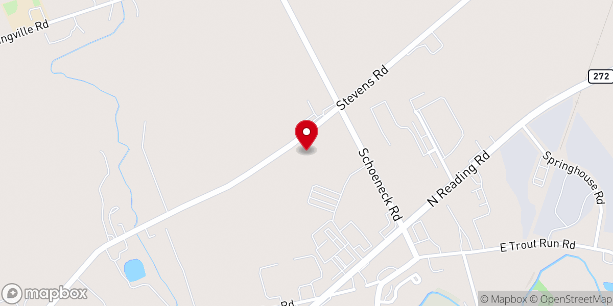 Map showing location of Conestoga Valley Mennonite Church