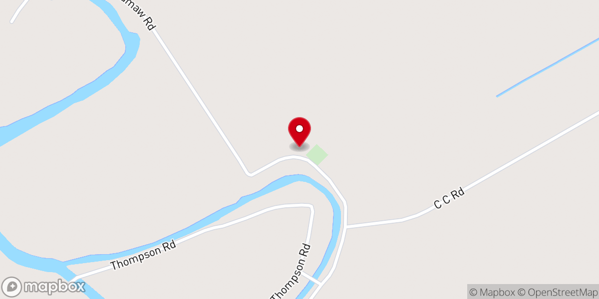 Map showing location of Cedar Grove Baptist Church