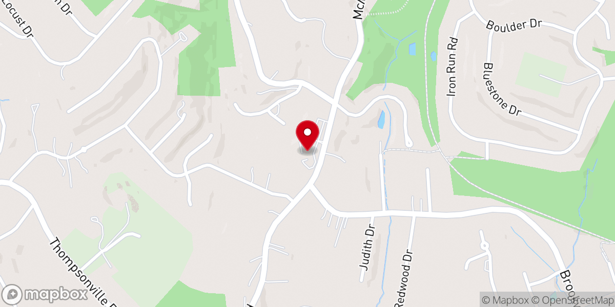 Map showing location of Christ Community Church of the South Hills