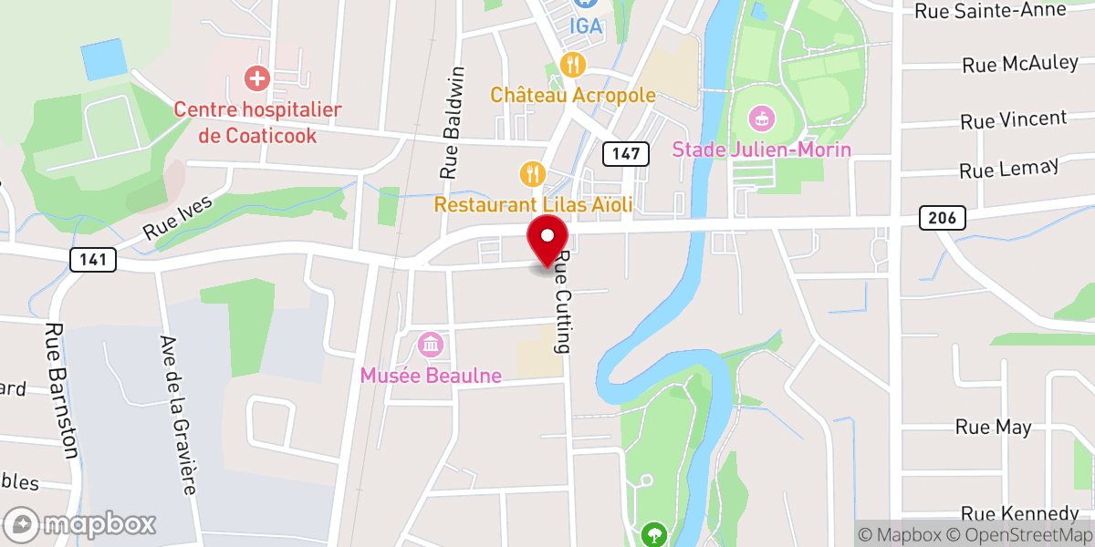 Map showing location of St-Stephen's Anglican Church