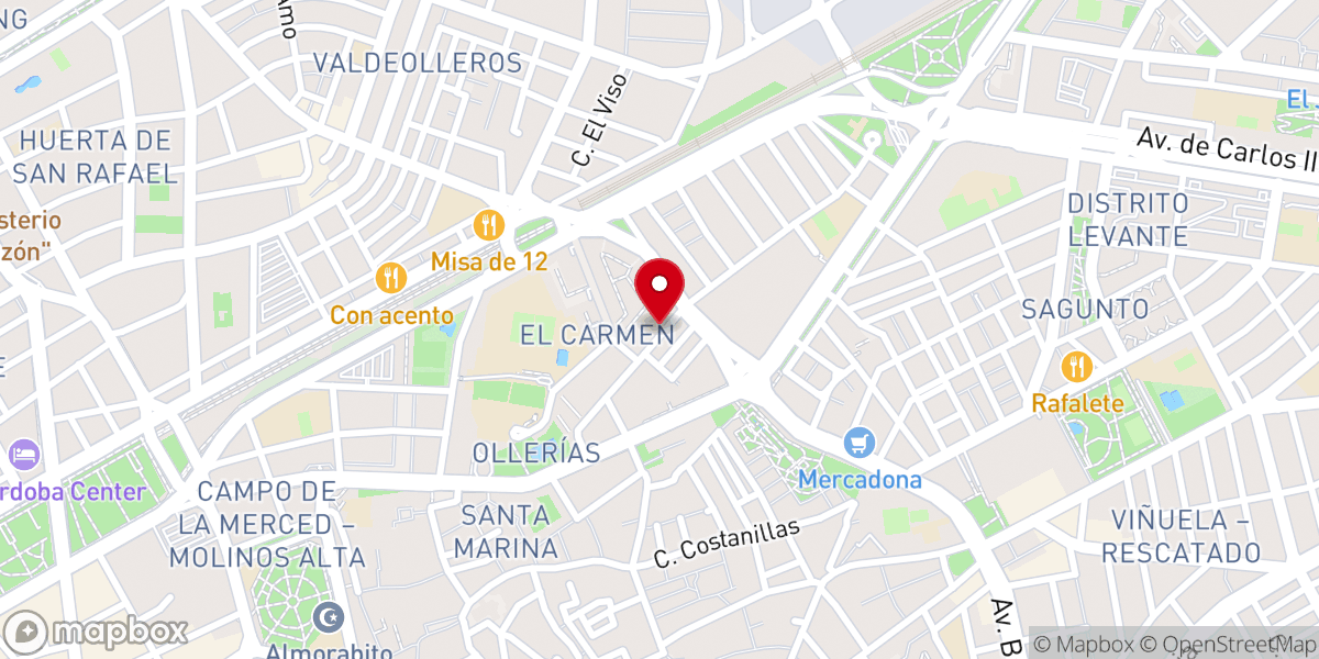 Map showing location of Iglesia Evangelica Salem