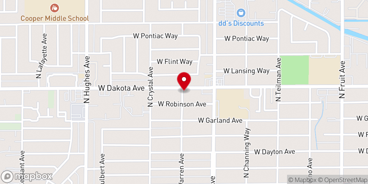 Map showing location of Beautiful Zion Church of God in Christ