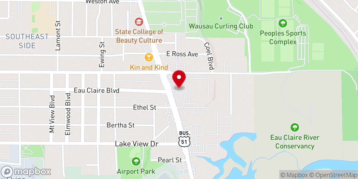 Map showing location of Mary, Mother of Good Help Hmong Catholic Church