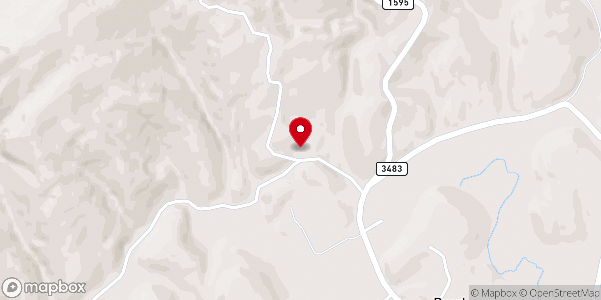 Map showing location of Fuson Church