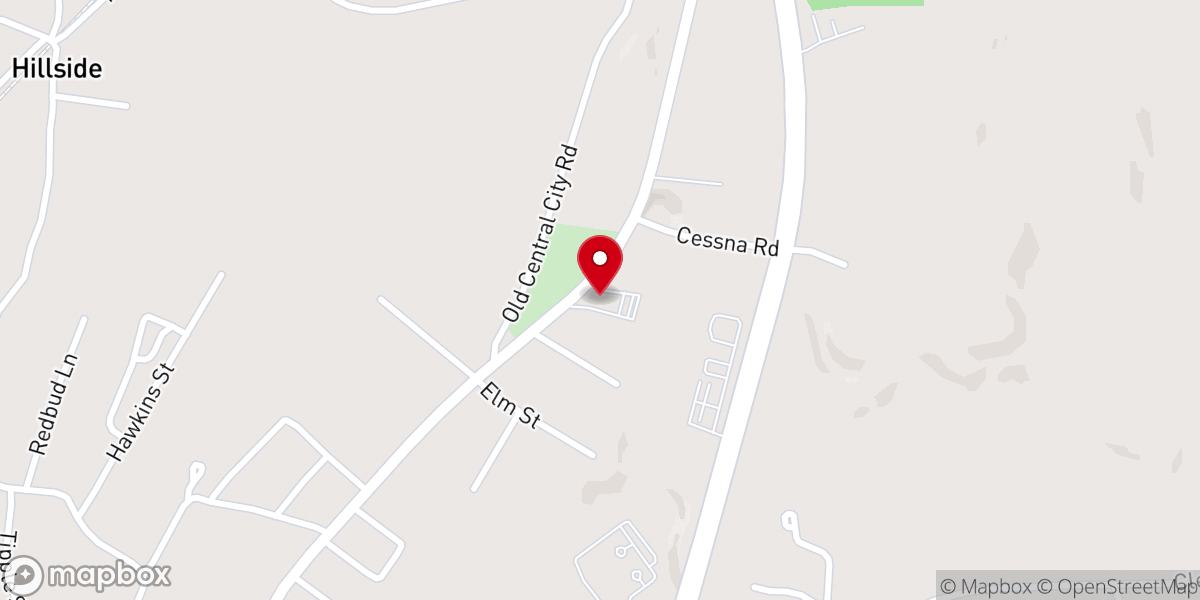 Map showing location of Woodson Baptist Church