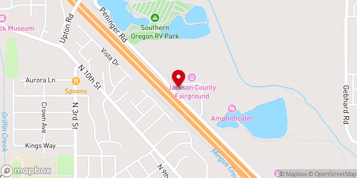 Map showing location of Jackson County Expo