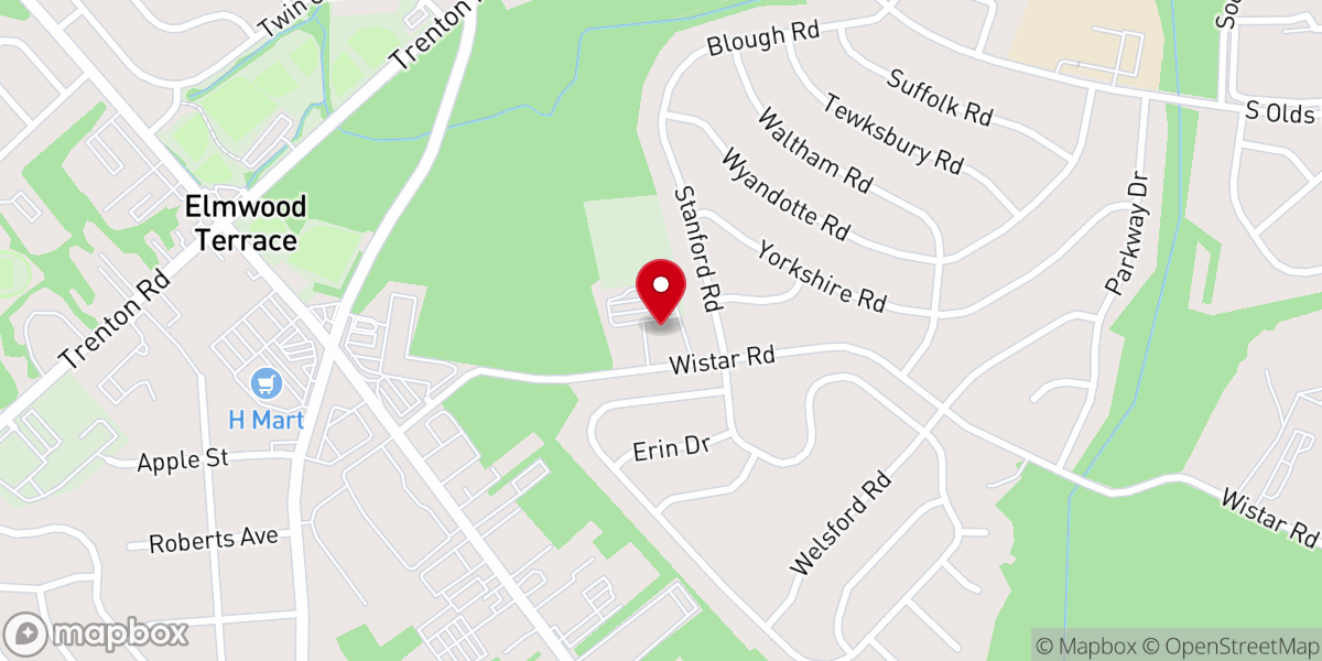 Map showing location of Faith Baptist Church