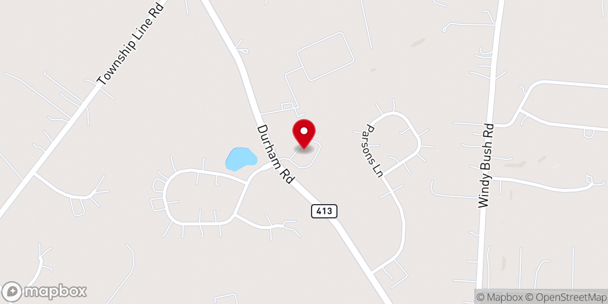 Map showing location of Anchor Presbyterian Church