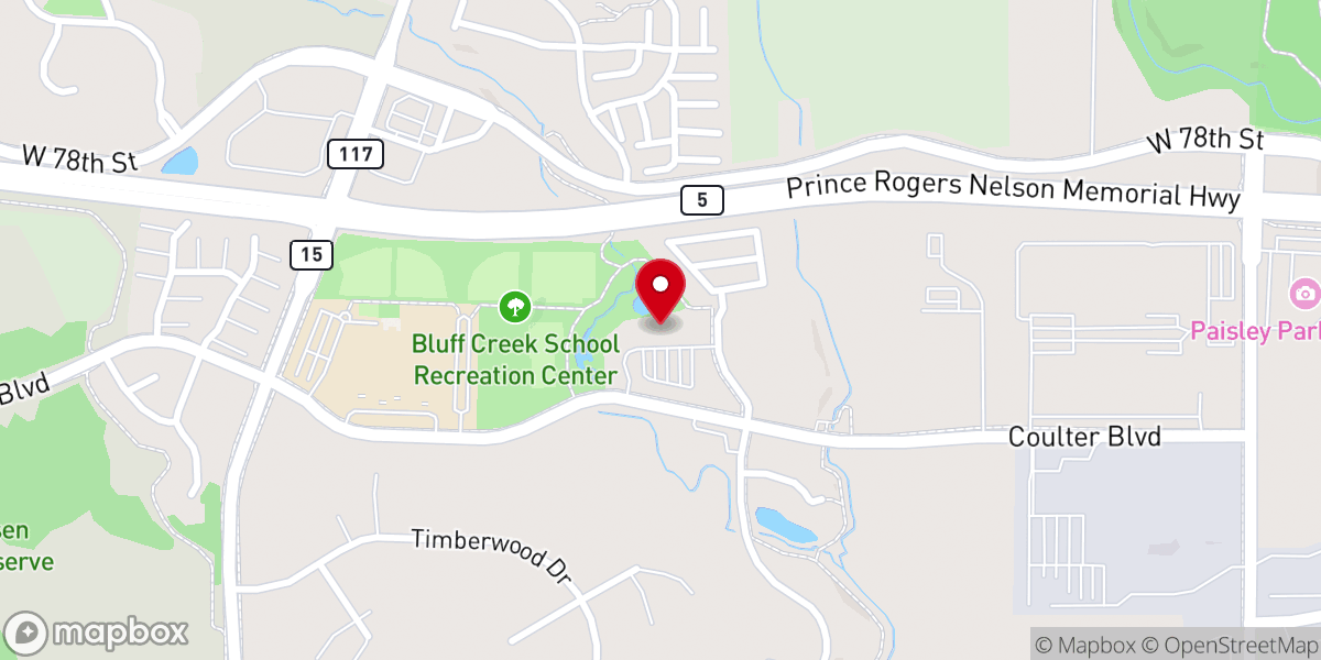 Map showing location of Family of Christ Lutheran Church