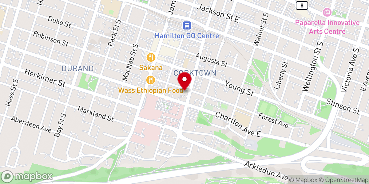 Map showing location of Church of the Ascension