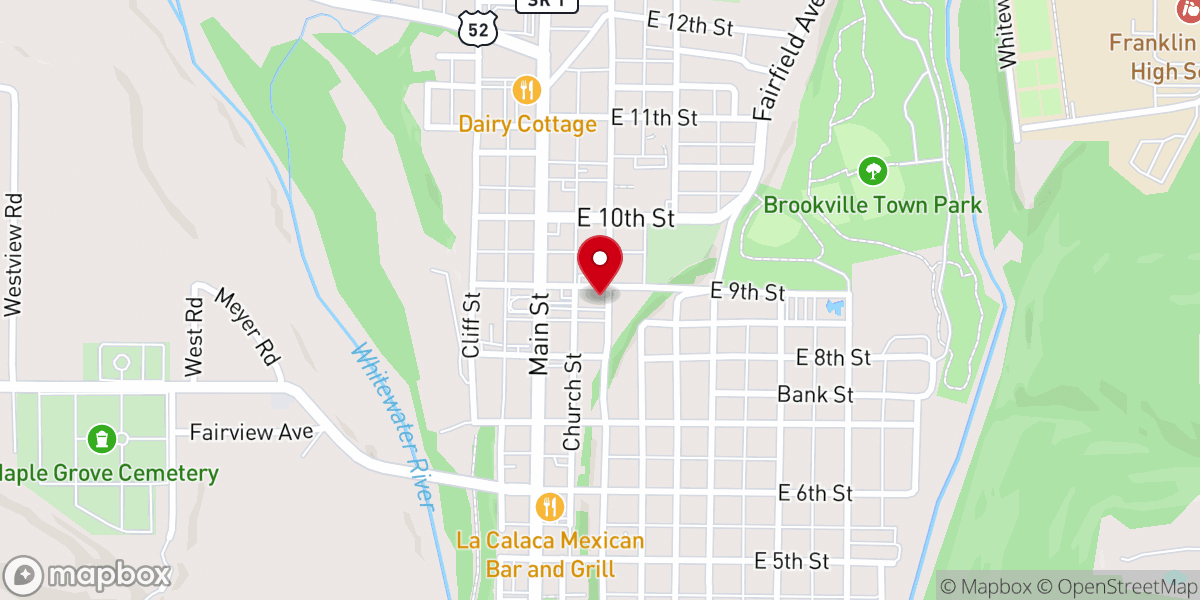 Map showing location of St Thomas Lutheran Church