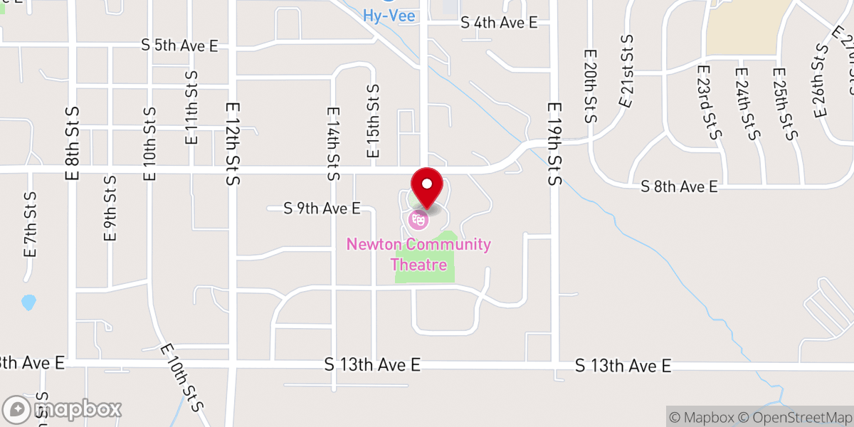 Map showing location of Newton Community Theatre