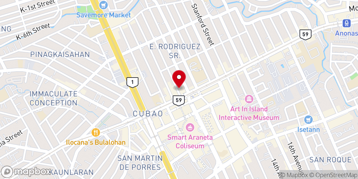 Map showing location of United Pentecostal Church westpoint