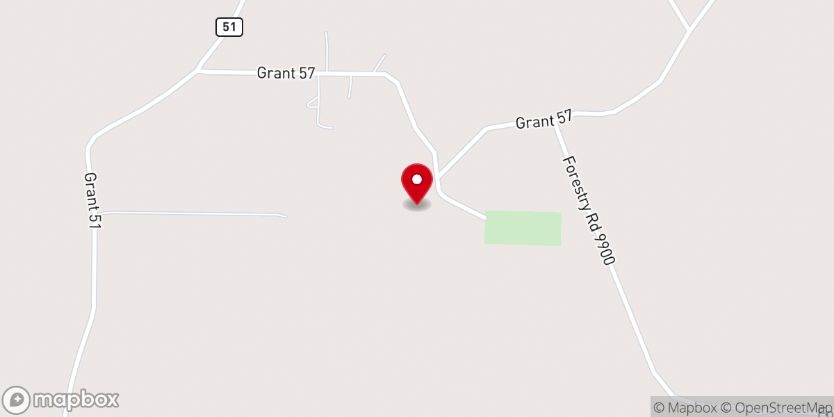 Map showing location of Corinth Church