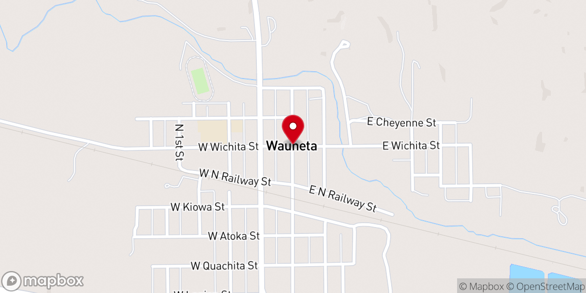 Map showing location of Church of the Nazarene