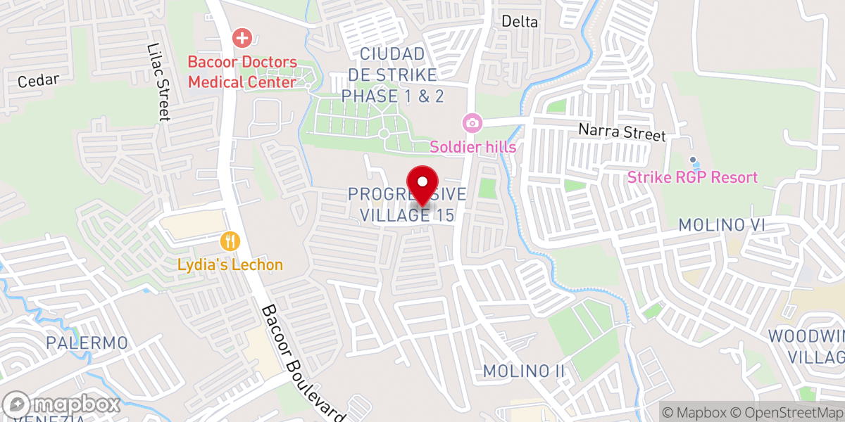 Map showing location of MCGI Addas II Molino