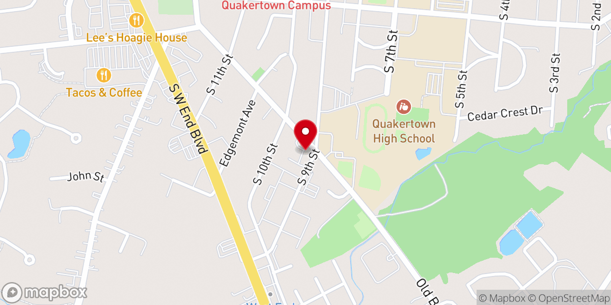 Map showing location of Emmanuel Episcopal Church