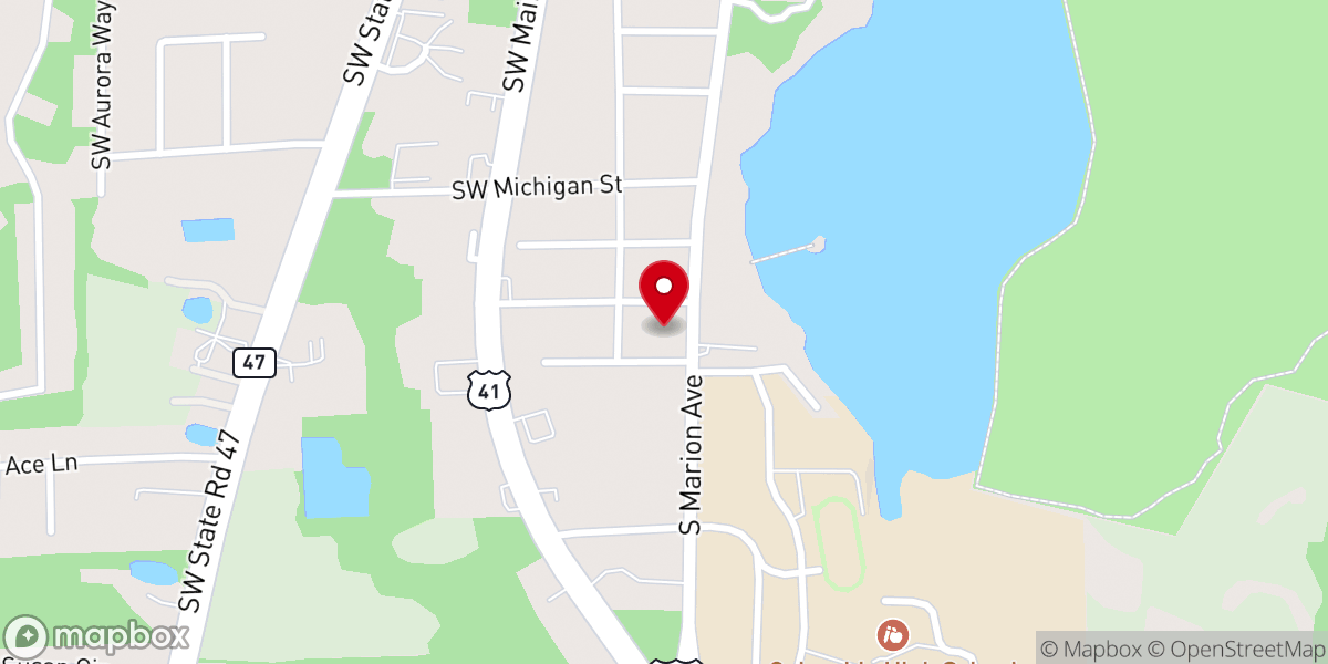 Map showing location of Lakeview Church of Christ