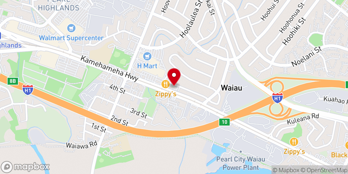 Map showing location of The Rock Church Hawai’i
