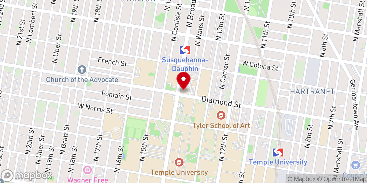 Map showing location of Bible Presbyterian Church