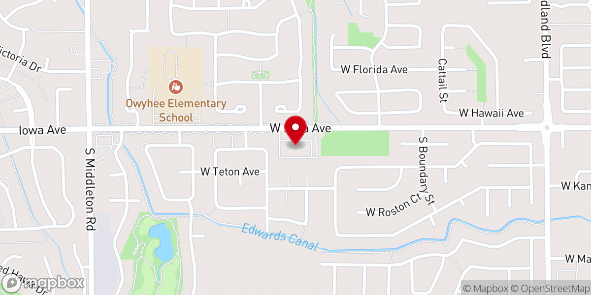 Map showing location of New Hope Baptist Church