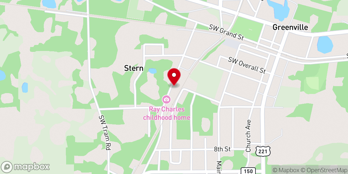 Map showing location of Shiloh Missionary Baptist Church