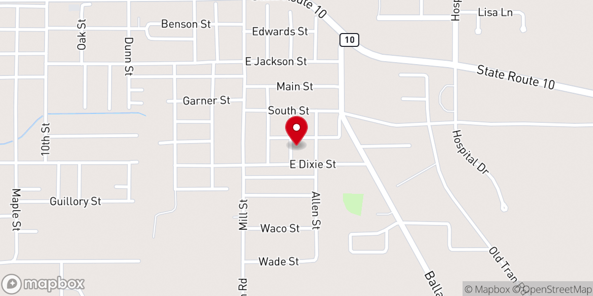 Map showing location of Isrealite Baptist Church