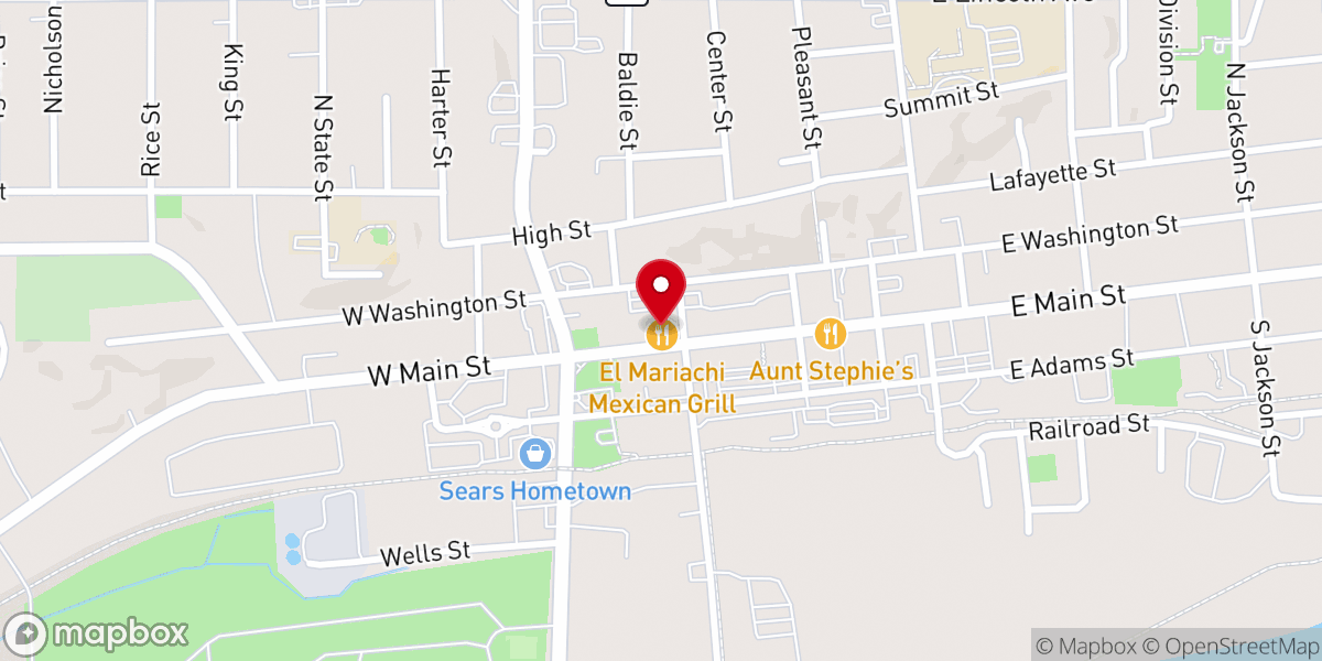 Map showing location of El Mariachi Mexican Grill & Bar