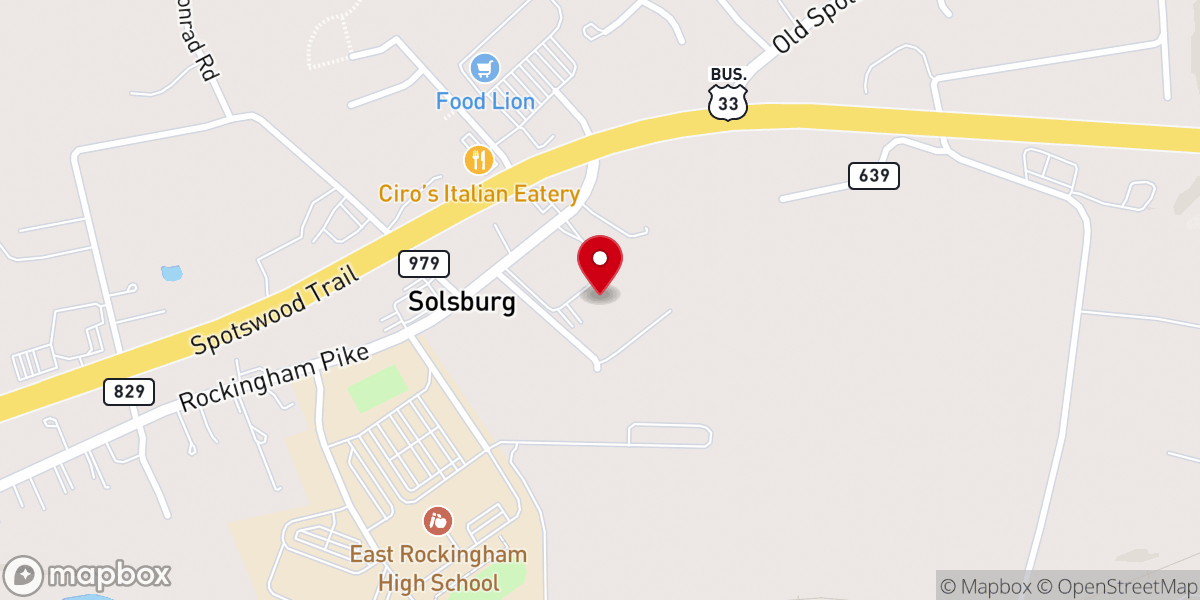 Map showing location of Upper Room Evangelistic Ministry