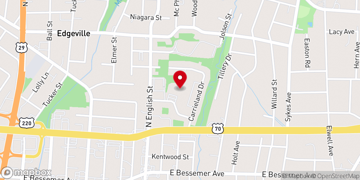 Map showing location of Trinity Building Corporation
