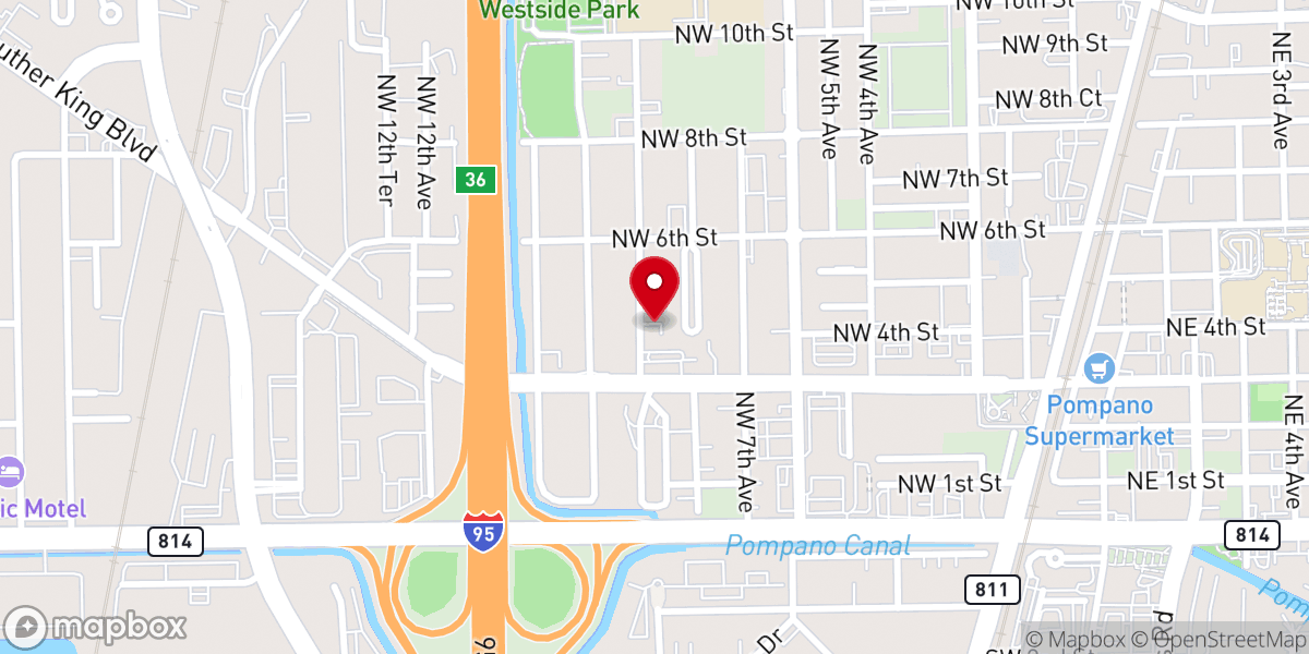 Map showing location of Black's Memorial Temple Church