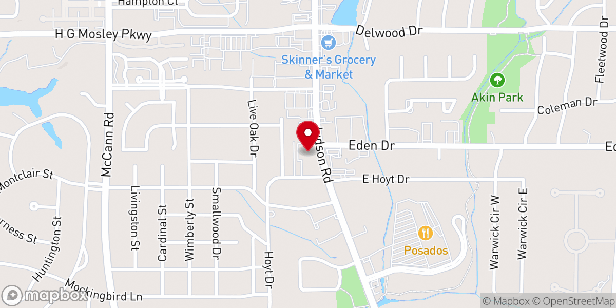 Map showing location of Oakland Heights Baptist Church
