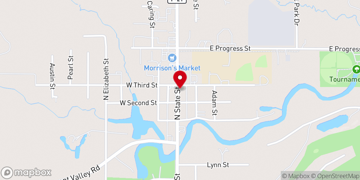 Map showing location of Calvary Episcopal Church