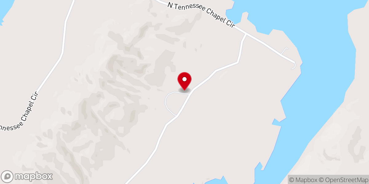 Map showing location of Tennessee Chapel Baptist Church