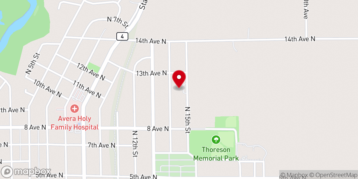 Map showing location of Redeemer Lutheran Church