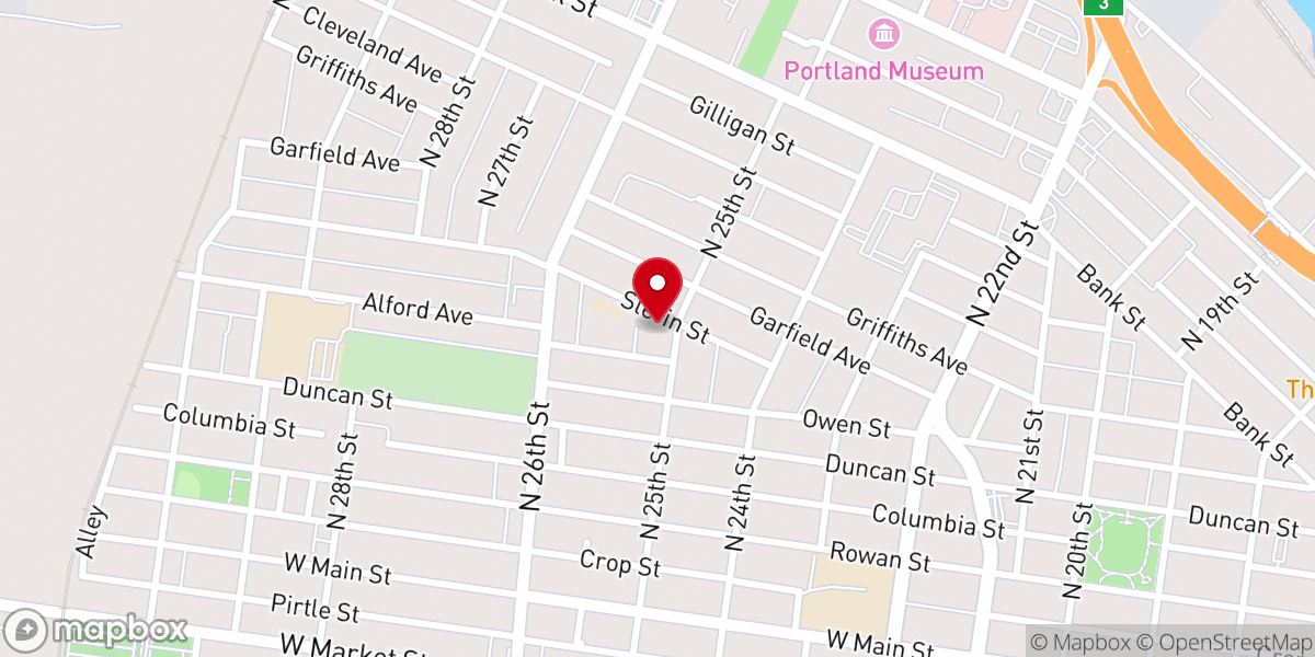 Map showing location of Saint Cecilias Church