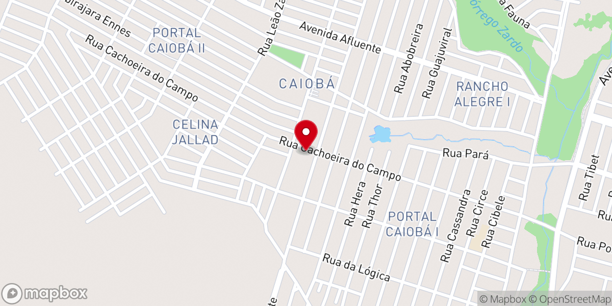 Map showing location of Igreja Universal Caiobá