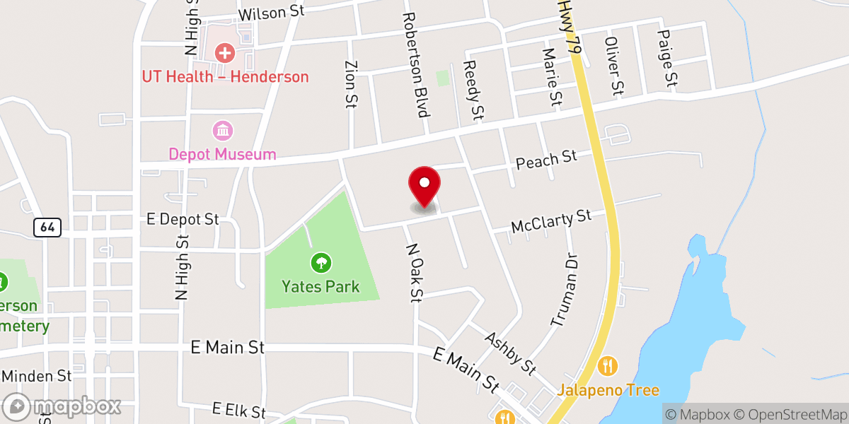 Map showing location of St Clark Baptist Church