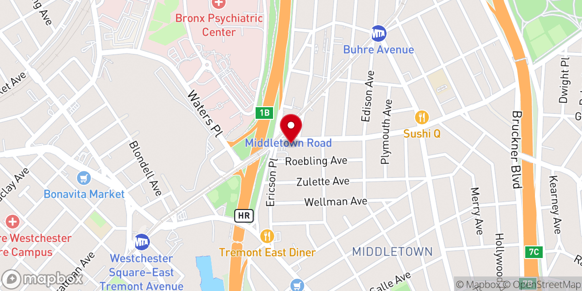Map showing location of Charismatic Evangelistic Ministry, New York