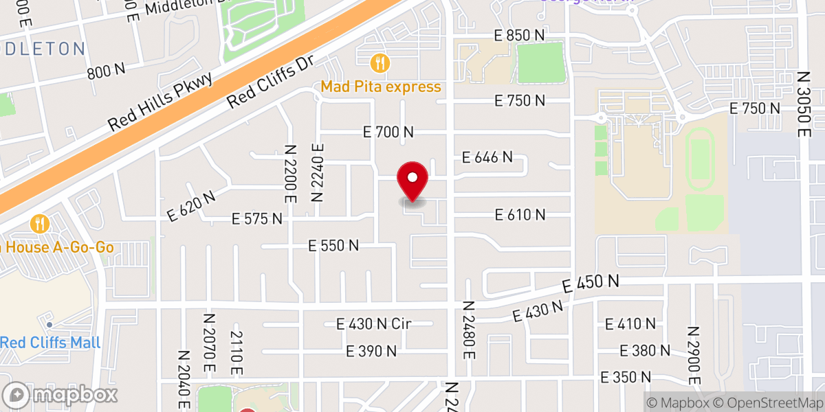 Map showing location of St. George Messianic Fellowship