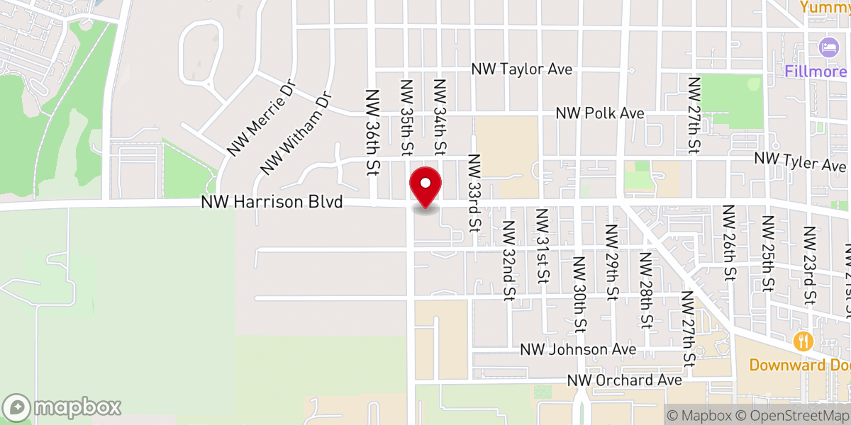 Map showing location of Good Samaritan Episcopal Church