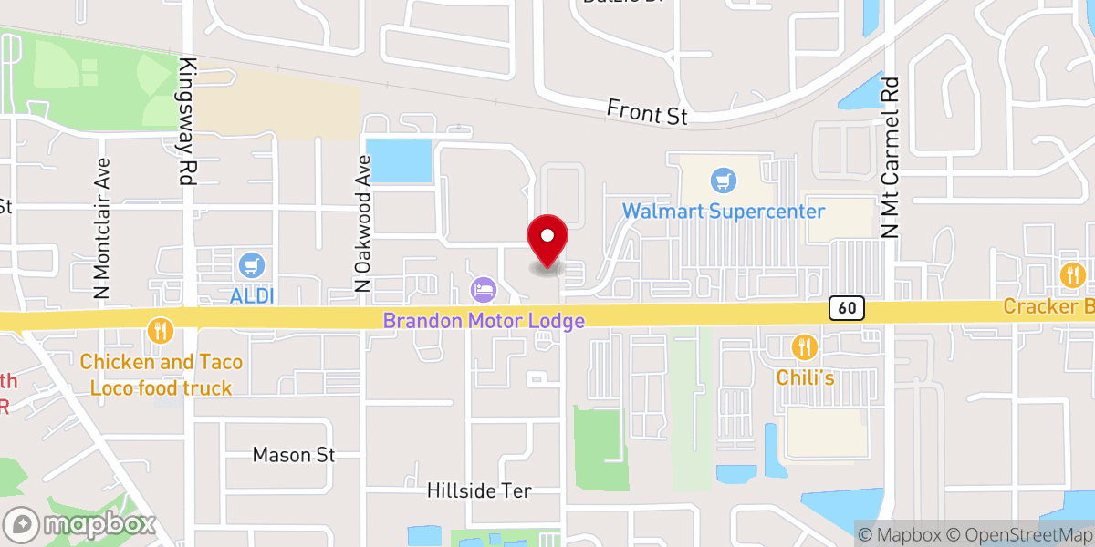 Map showing location of Grace Bible Church of Brandon