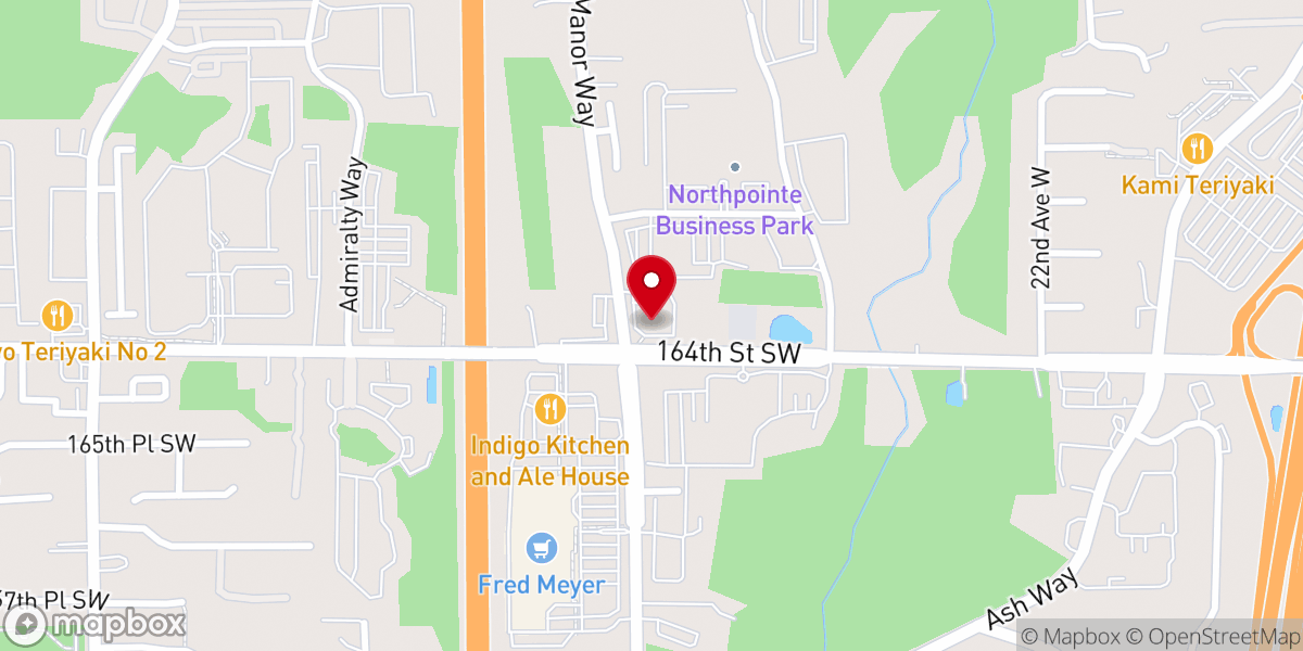 Map showing location of Renew Church Lynnwood