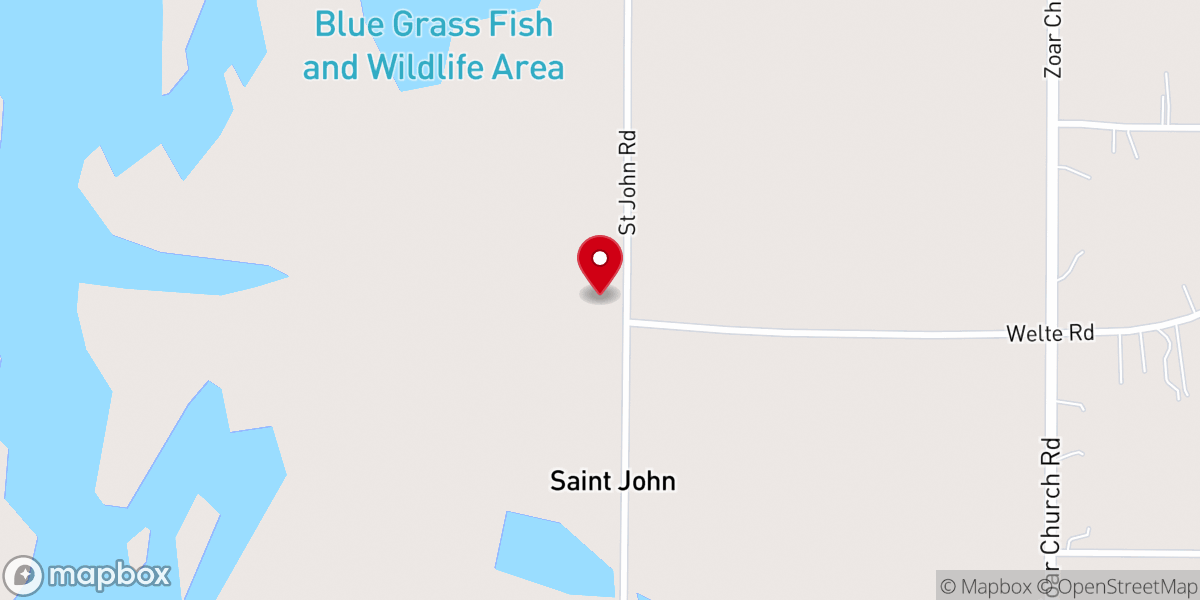 Map showing location of Saint Johns Church