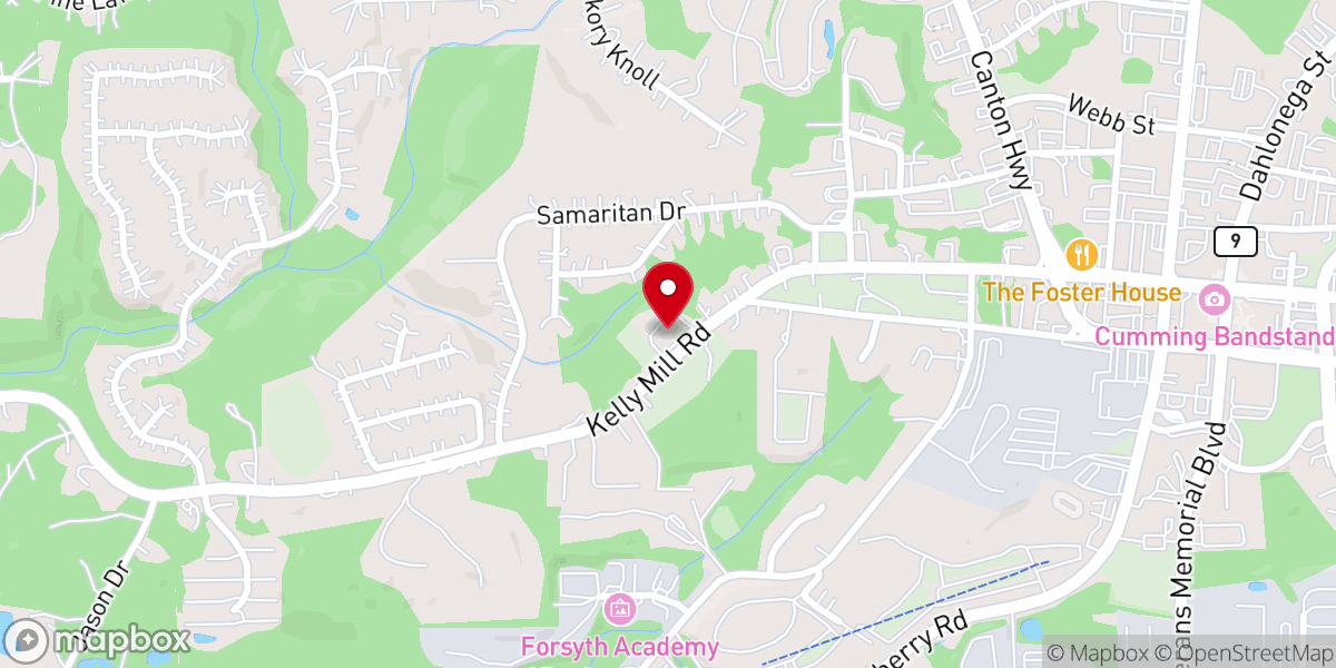 Map showing location of Providence Presbyterian Church